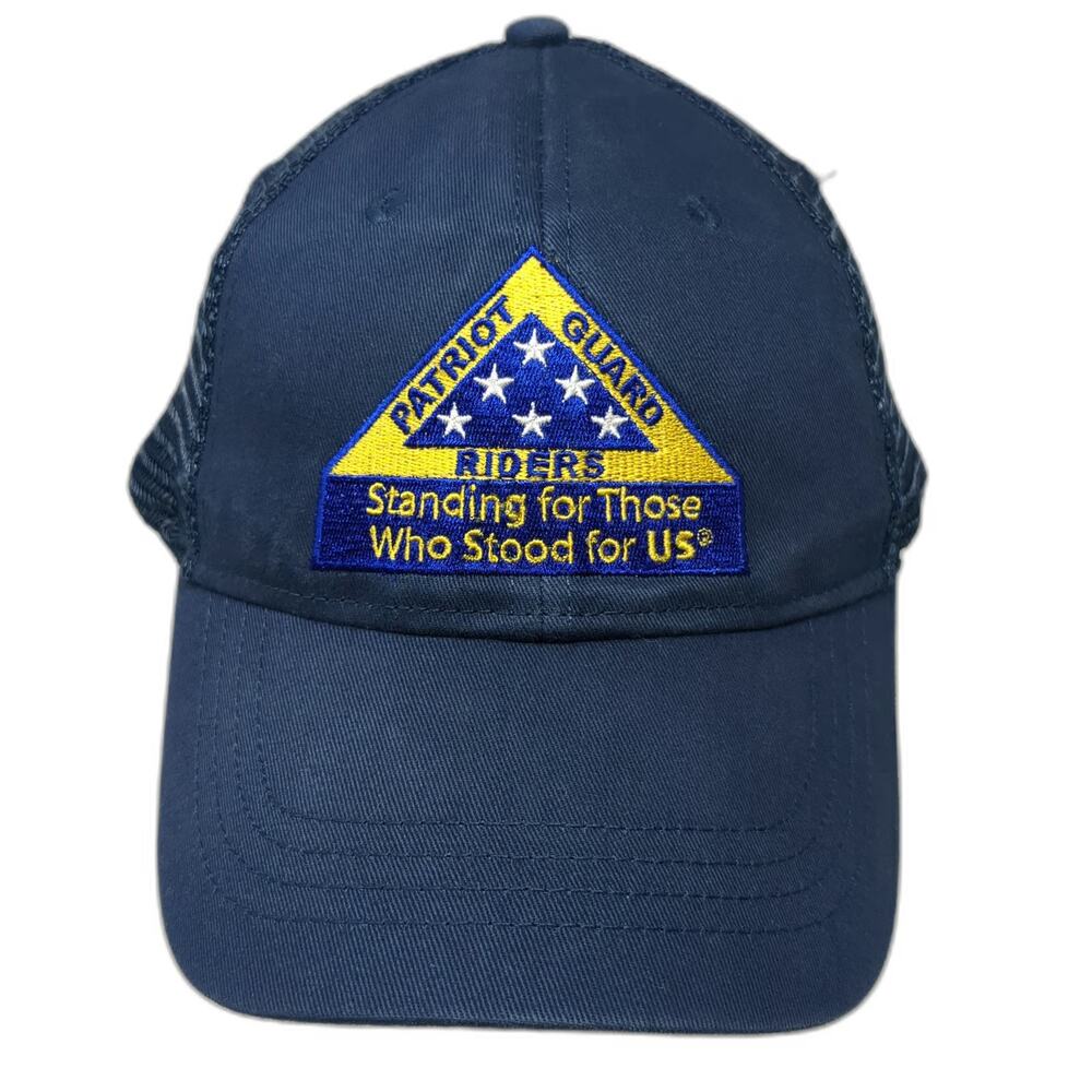 KC Baseball Cap Blue One Size Patriot Guard Riders Mesh Strapback Motto Hat